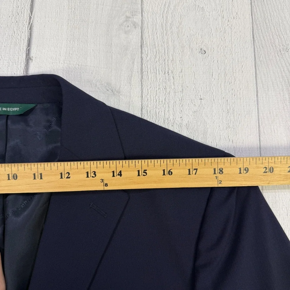 B by Brooks Brothers Mens Navy Blue Wool Blend 2 Button Blazer Sport‎ Coat 42R